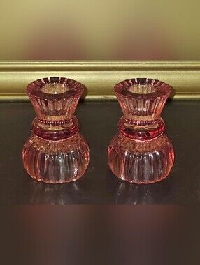 Talking Tables Reversible Purple Glass Candle Holders for Candlesticks/Votives